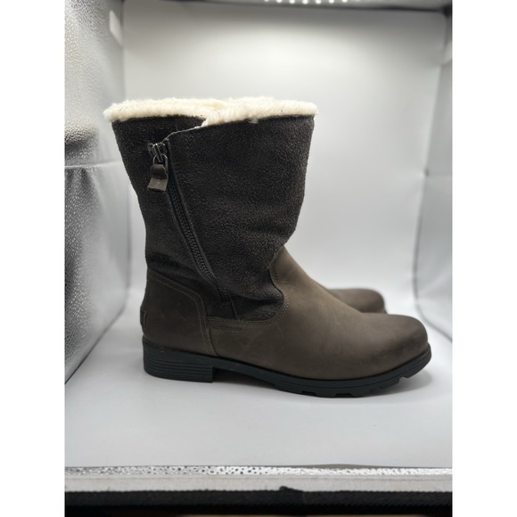 Sorel Women's‎ Size 8.5 Emelie Foldover Waterproof Leather Suede Winter Boot - Picture 1 of 11